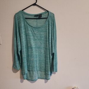 Bay Studio Green Oversized Long Sleeve Blouse